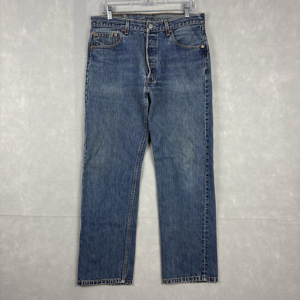 Vintage Levi’s 501 Jeans Mens 34x30 (Fits 32x29) Blue Faded Made In USA 90s